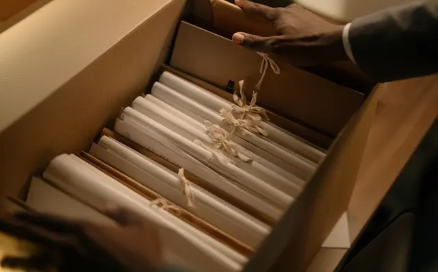 Government office with document archives