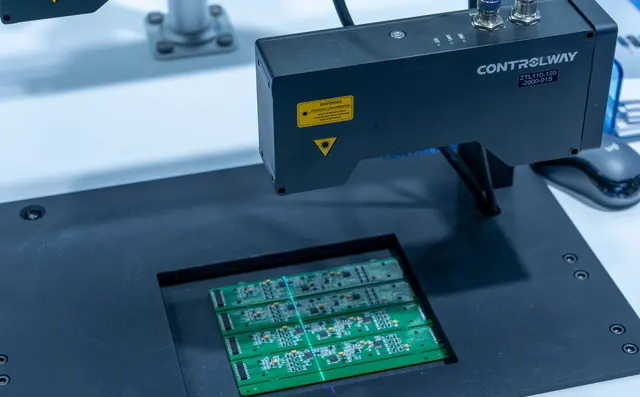 An optical inspection system checking circuit boards