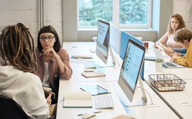 An office with several people working