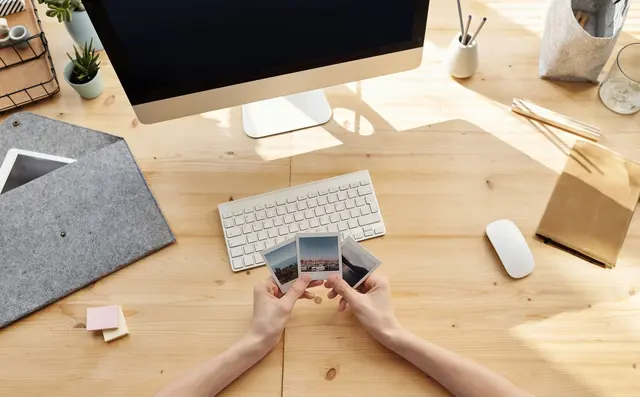 Hands at a keyboard annotating on screen